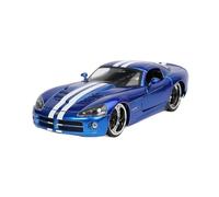 Scale Model Vehicles 1:24 Dodge Viper 2008 Scale Model Car Light Vehicle Toy Car Gift Finished Car Collection Blue Finished Model