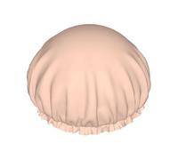 Scale Pale Pink Double Layer Waterproof Shower Cap, Extra Large Soft Elastic Band, Reusable Bath Cap For Women Men,Full Print Design