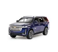 Scale Replica 1:32 For Cadillac Escalade Off-road Vehicle Diecast Metal Alloy Model Car Sound Light Pull Back Collection Toy Gifforts Simulation Vehicle Playset(Blue)