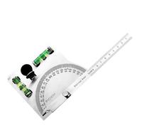 Scale Steel Protractor with Adjustable Locking Screw & Integrated Bubble Levels Easy to Use for Technical Drawing Engraves Angles Measuring Tool