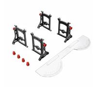 Scale Vehicle Rc Car Chassis Setup System Wheel Alignment Tool Alignment Gauge Angle Measuring Gauge With Four Adjustment Knobs And Engraved Scale, Red