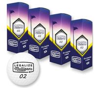 Scale Wear Design Funny Legalize Muligans Golf Balls - Prank & Novelty Golf Accessories for Men Gag Gift Golfers Birthday Dad Pro Golf Glove Bag Cart Glove