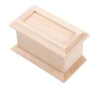 Scale Wooden Wedding Chest Ottoman Box for Mini House Bedroom Decor Space Efficient Storage Crafted From for DIY Dollhouse Accessories