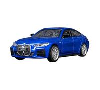 Scaled Model Car Replica 1:34 For BMW I4 M50 Scale Simulation Model Car Diecast Metal Sports Vehicles Sound Light Pull Back Collection Motor Vehicles(Blue)