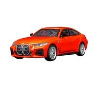 Scaled Model Car Replica 1：34 For BMW I4 M50 Scale Simulation Model Car Diecast Metal Sports Vehicles Sound Light Pull Back Collection Motor Vehicles(Red)
