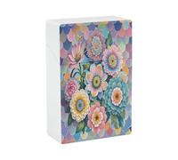 Scales and Flowers Pattern Cigarette Case Stylish Lightweight Pocket Holder Case for Smoke Waterproof Cigarette Dispenser Cigarettes Accessories for Outdoor Camping Hiking