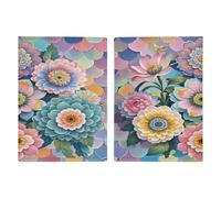 Scales And Flowers Pattern Passport Holder Ultra Slim PU Leather Travel Document Organizer Compact Premium International US Passport Protector Cover for Women Men