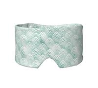 Scales Aqua Mint White Geometry Marble, Full Eye Covers Light Blocking Eye Mask Sleep Eye and Ear Muffs