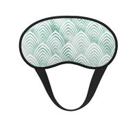 Scales Aqua Mint White Geometry Marble, Full Eye Covers Light Blocking Eye Masks Blackout Sleep Eye Muffs