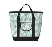 Scales Aqua Mint White Geometry Marble,Lunch Bags Large Capacity Insulated Tote Bag For Women Men Work Picnic Travel