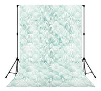 Scales Aqua Mint White Geometry Marble, Photography Backdrop Photo Props 5x7FT Photo Background for Party Home Decoration