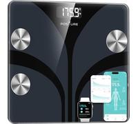 Scales for Body Weight and Fat Percentage with App & Bluetooth, High Precision 0.1lb Digital Bathroom Scales, Analyzes 13 Body Composition Data (Weight, Fat%, Water, BMI), 400 lbs Capacity, Black