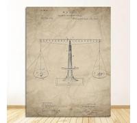 Scales Of Justice Lawyer Gift Art Canvas Painting Lawyer Office Wall Decor Attorney Lady Justice Law Patent Posters And Prints A2 50X70Cm Unframed