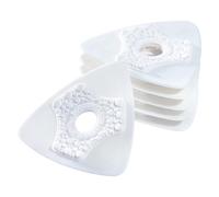 Scales Rubberized Grip Guitar Pick by Bog Street with 0.8mm Medium Flex, 3-Sided Design (6-pack)