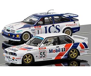 Scalextric C3693A Legends Touring Twinpack-Ford Sierra RS500 and BMW E30 Car, White