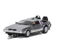Scalextric Back to The Future vs Knight Rider 1:32 Scale Slot Racing, Time Machine car C4249,Brown