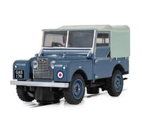 Scalextric C4661 Land Rover Series 1 RAF Edition Slot Car, Service Blue, with Working Lights and Magnatraction 1:32 Scale