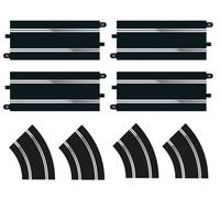 Scalextric C8198 Straight (4) and Curve (4) Track Extension Pack (New / Boxed)