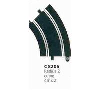 Scalextric Track - Radius 2 Curve 45 degrees (2)(C8206)