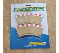 Scalextric C8225 Radius 2 Inner Border/Barrier 45 degree 1:32 Scale Accessory, Black