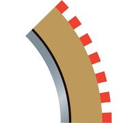Scalextric C8225 Radius 2 Inner Border/Barrier 45 degree 1:32 Scale Accessory
