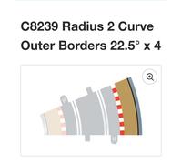 SCALEXTRIC C8239 Radius 2 Curve Outer Borders 22.5° x 4