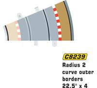 Scalextric Radius 2 Curve Outer Borders