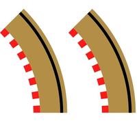 Scalextric C8240 Radius 1 Outer Border/Barriers 1:32 Scale Accessory (Pack of 2)