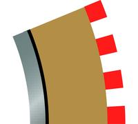 Scalextric C8280 Borders Tan Inner Radius - 22.5 Degrees
