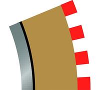 Scalextric C8280 Radius 2 Inner Border/Bar 22.5 degree 1:32 Scale Accessory