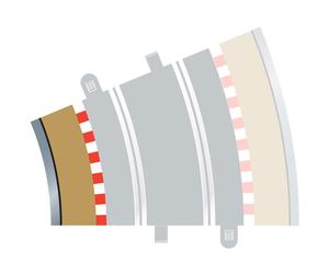 SCALEXTRIC C8281 4x Radius 3 Inner Borders & Barriers
