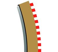 Scalextric C8282 Radius 4 Inner Border/Bar 22.5 degree 1:32 Scale Accessory
