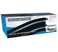 Scalextric C8556 Track Extension Pack 7 - 4 x 350 mm Straights, 4 x Radius 3 Curve 22.5° Track Accessory,Black
