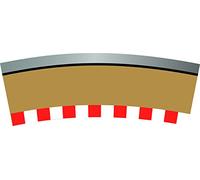 Scalextric Digital C7019 Single Lane (Radius 3 Curve border x 4) 1:32 Scale Accessory