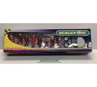 Scalextric Hornby C8325 RACE+ PIT CREW FUEL & WHEEL MEN (New Old Stock BUT) RED