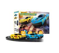 Scalextric Let's Play! G1188M Racing Track Sets for Kids Ages 3+ - Battery Powered Micro Race Set, Toy Car Kits for Boys. Incl. 1x Speed Track, 2x Racing Cars, 2x Controllers - Toys Gifts 1:64 Scale