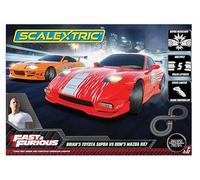 Scalextric Racing Track Sets for Kids - C1459M Fast and Furious Toyota Supra vs Mazda RX7 Race Set - Electric Race Kit for Boys & Girls 5+, Slot Car Toys & Games - 1:32 Scale Mini Car Sets