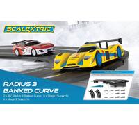 Scalextric Radius 3 Banked Curve Track Extension Pack 1:32 Slot Car Racing 2pcs