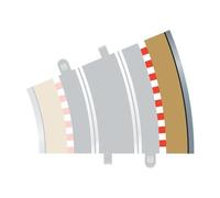 SCALEXTRIC SPORTS PRESENTS FOUR RADIUS 3 CURVE OUTER BORDER/BARRIERS 22.5 C8224