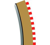 Greenhills Scalextric Radius 4 Curve Inner Borders & Barriers x 4 C8282 - BNI...