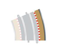 Scalextric Sport Track Radius 4 Curve Outer Borders 22.5° & Barriers x4 C8238