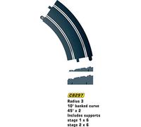 Scalextric Track Accessories C8297 Banked curve R3 45° | 1:32 Scale Extension for Slot Car Set, Racing Gift Ideas for Adults & Kids, Racing Game Accessories