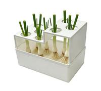 Scallion Planter Box - Ventilated Growing Pot 14x7.5x7cm, Leakproof Holder | Home Vegetable Cultivation Container Advanced Root Oxygen Circulation System Fresh Produce Regrowth Organizer Balcony