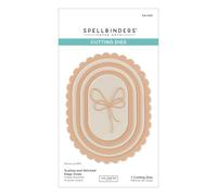 Scallop and Stitched Edge Ovals Etched Dies from The Wildflowers Collection by Lisa Horton