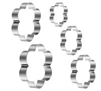 Scallop Flower Cookie Cutter Set, Blossom Flower Fondant Cookie Cutters Baking Tool for Homemaking Cookies Shaper Stainless Steel Holiday Cookies Cutter Shapes for Baking Gift