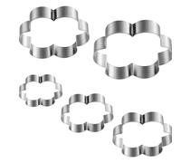 Scallop Flower Cookie Cutter Set, Blossom Flower Fondant Cookie Cutters Baking Tool for Homemaking Cookies Shaper Stainless Steel Holiday Cookies Cutter Shapes for Baking Gift