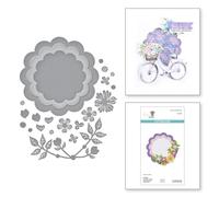 Scallop Journal Cards Etched Dies from The Simple Vintage Flower Shoppe Collection with Simple Stories