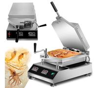 Scallop Shrimp Fossil Cake Machine, 2800W Seafood Fossil Cake Machine, Commercial Snack Food Dried Seafood Pie Pancake Steamer with Temperature Display & Intelligent Temperature Control,A