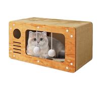 Scalloped Cat Bed - Kitten Play Furniture, Scratch Lounge Combo | Durable Cardboard Construction with Spacious Resting Area, Farm Style Cat Shelter is a shelter for sleeping to hide everyday use