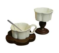 Scalloped Cup Display Set with 1: 12 1: 6 Alloy, White SILVER SPOON
